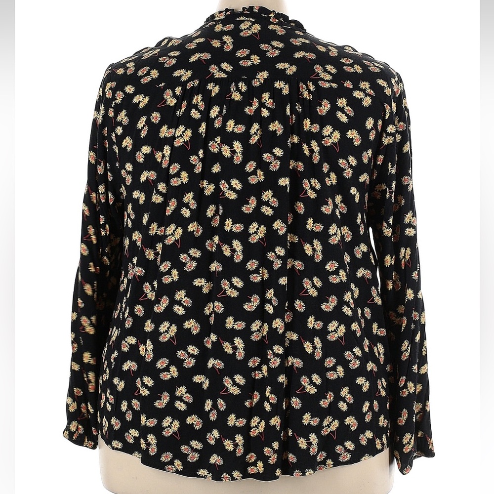 Torrid Lenny Peasant Long Sleeve Top Blouse Floral Daisy Boho Plus Size 4X - Picture 5 of 8